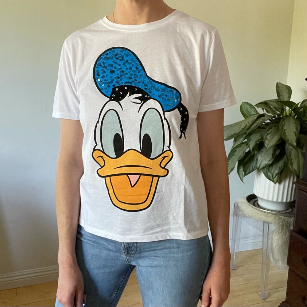 Sequin Donald Duck T-Shirt